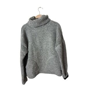 PRANA Women's Gray Crestland Cowl Neck Pullover Sweatshirt Size medium